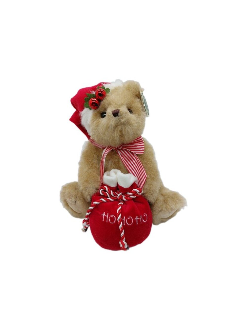 Christmas Teddy Bear The Bearington Collection “Ho Ho Ho” Holiday Plush 11"